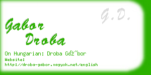 gabor droba business card